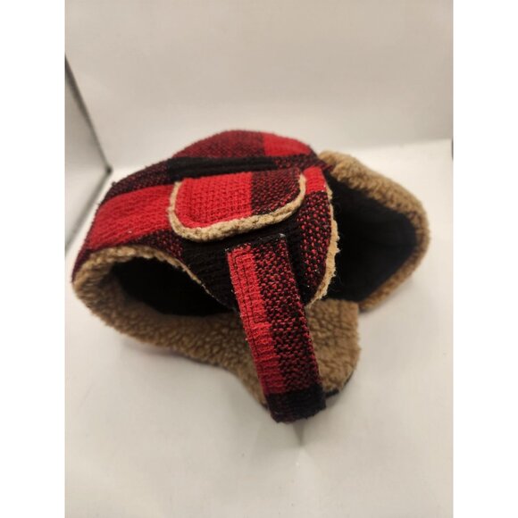 Toddler Boys Red/Black Plaid -Serpa Trapper Hat - Picture 4 of 6